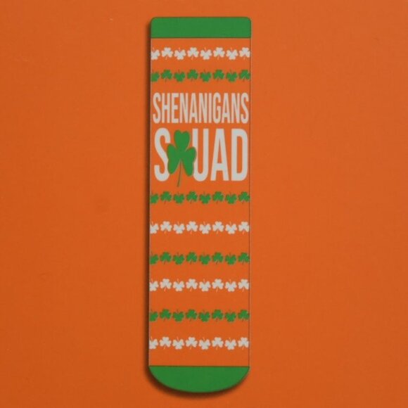 St Patricks Day Crew Socks Set Shenanigans Squad Irish Ish One Size Fits Most - Picture 4 of 6